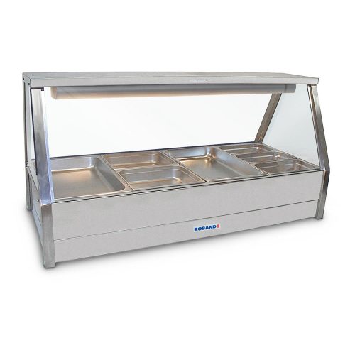 E24 Straight double row hot foodbar with various pans