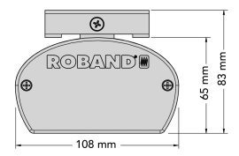 Dimensions for Standard Quartz (HQ), Fabricator Quartz (HUQ) and Fabricator Infra-Red (HUE) models. The mount bracket is removable.