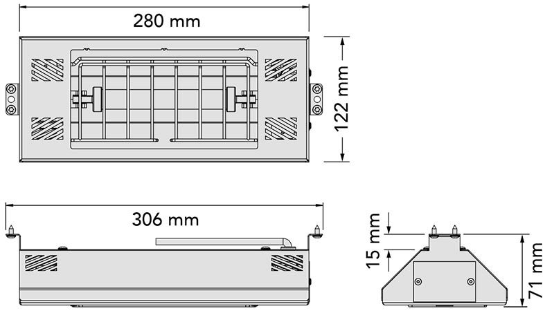 HL350 v3 drawing with dimensions